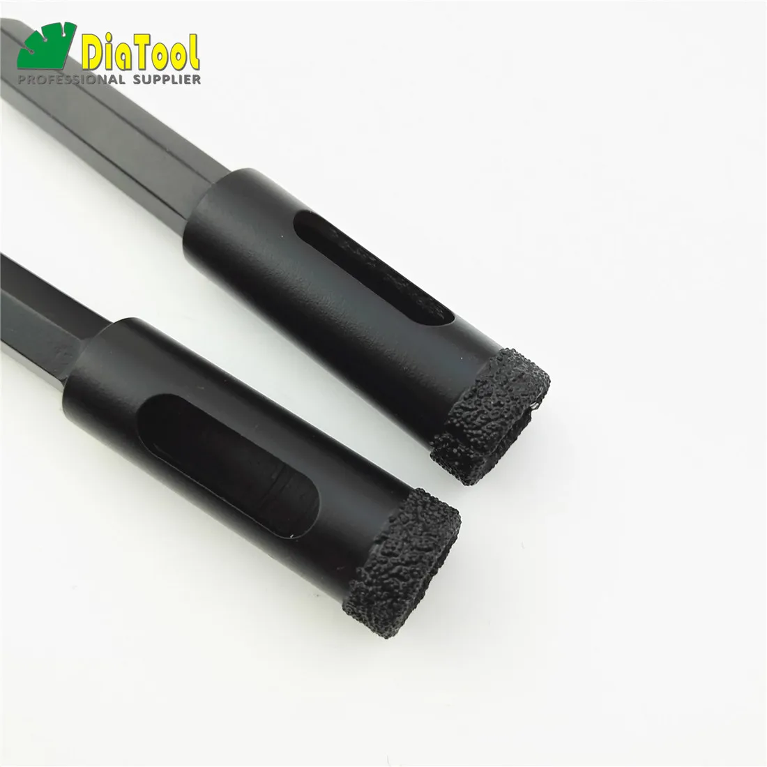 DIATOOL 2pcs Hex Vacuum Brazed Wet Drill Bits Hexagon Shank Diamond Wet Drilling Core Bits For Stone, Concrete, Ceramic