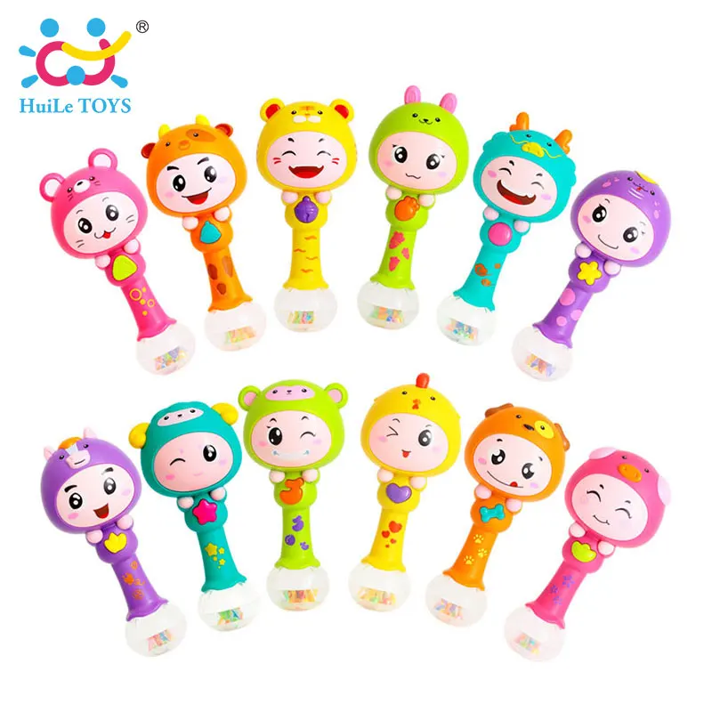 HUILE-TOYS-3101-Baby-Shaker-Sand-Hammer-Toy-Dynamic-Rhythm-Stick-Baby-Rattles-Kids-Musical-Party-Favor-Musical-Instrument-Toys-3