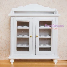 1/12 кукольная мебель деревянный винный шкаф шведского стола клетка бело-грецкий орех 2 цвета