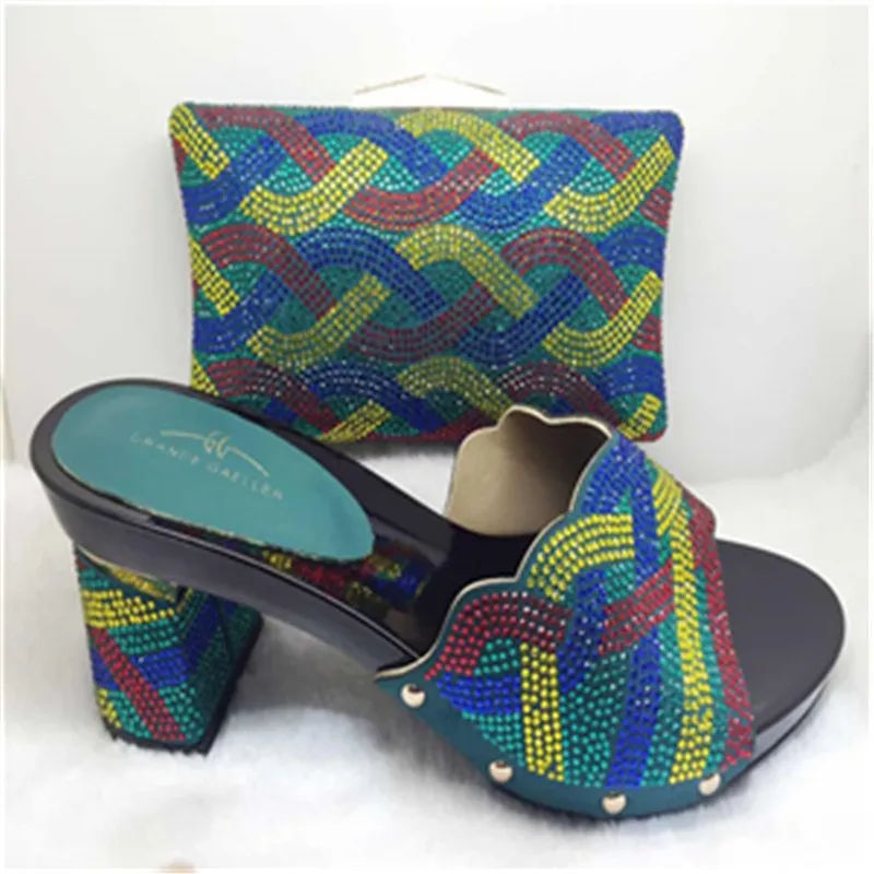 Italy Design font b Women b font Wedding Shoe And Bag Set font b Women b