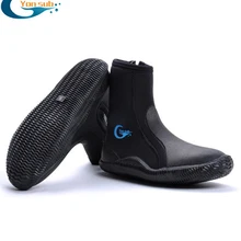 YONSUB 5MM néoprène plongée vulcanisation haute supérieure bottes de plongée anti-dérapant adulte plongée bottes palmes chaudes chaussures de chasse sous-marine