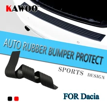 KAWOO For Dacia Duster Sandero Dokker Logan Lodgy Rubber Rear Guard Bumper Protect Trim Cover Sill