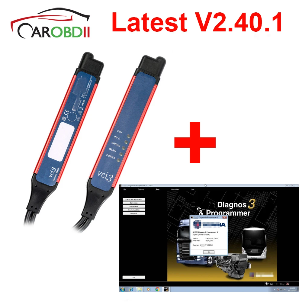 

2019 vci3 V2.39 V2.40 Scanner V2.31 Vci-3 Heavy Duty Trucks Diagnostic Tool SDP3 Vci 3 Wifi Scanner Truck Code Reader Scanner