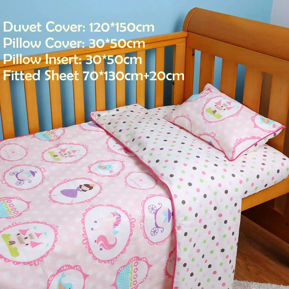 I-baby/комплект постельного белья для малышей из 4 предметов, комплект детской кроватки, детское пуховое одеяло, покрывало для новорожденных, хлопок, простыни с принтом, комплект детской кроватки