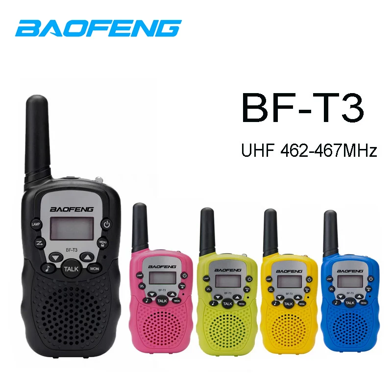 2 шт Baofeng T3 Walkie Talkie 3-10 км Talk Range Interphone для детей взрослых на открытом воздухе Приключения двухдиапазонный fm трансивер bf t3