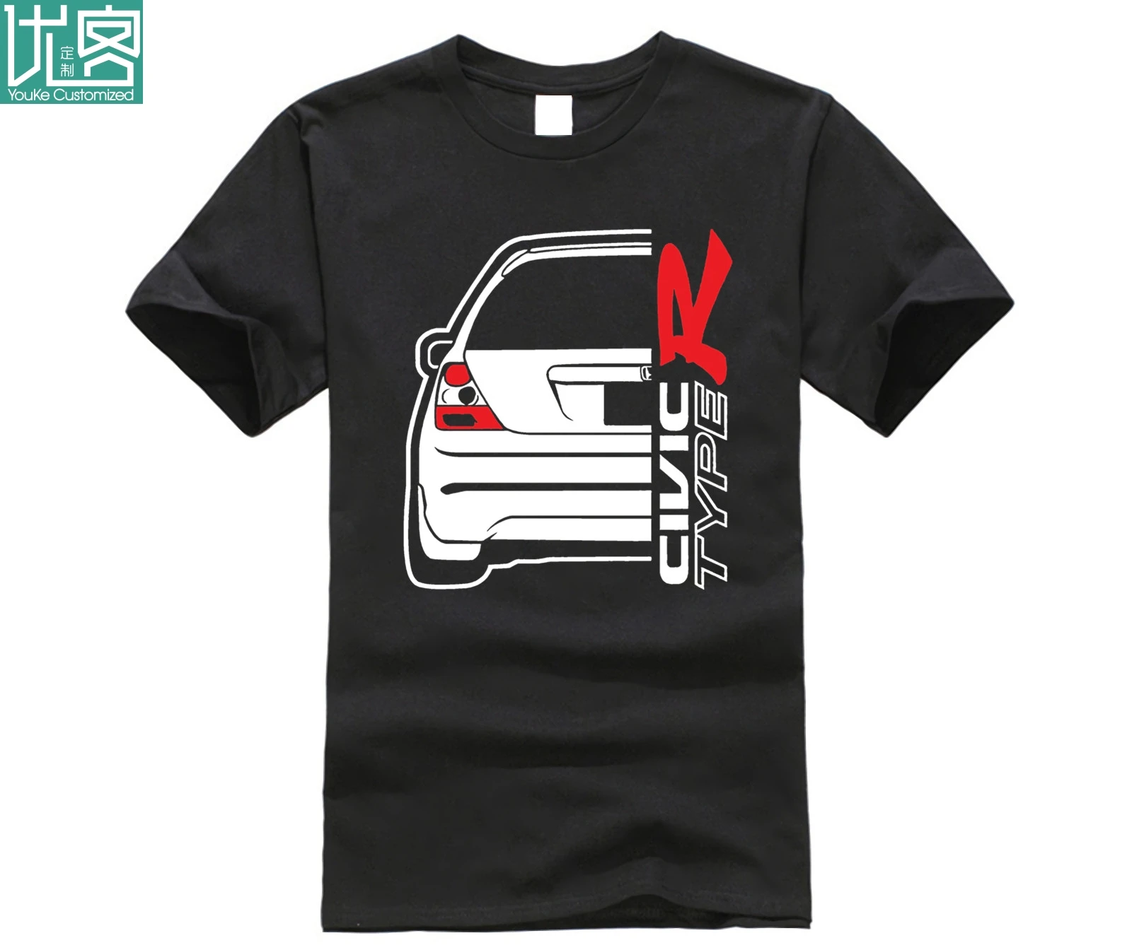 

2019 Hot Sale 100% cotton Classic Japanese car fans Civic EP3 Type R T-SHIRT (Rear View) Tee shirt