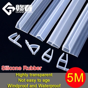 

5M Silicone Rubber Window Sealing F U h Corner Shape Door Weather Strip Draft Stopper For Shower Room Acoustic Panel 6/8/10/12mm