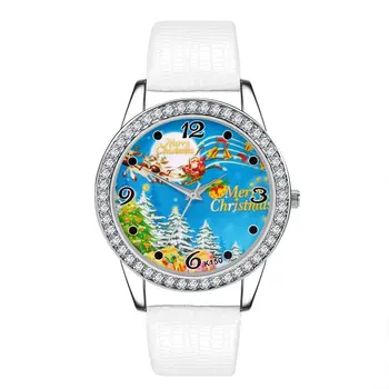 

Brand Quartz Watch Soft PU Leather Watch Strap Christmas women watches luxury Casual Fashion Women Wristwatch