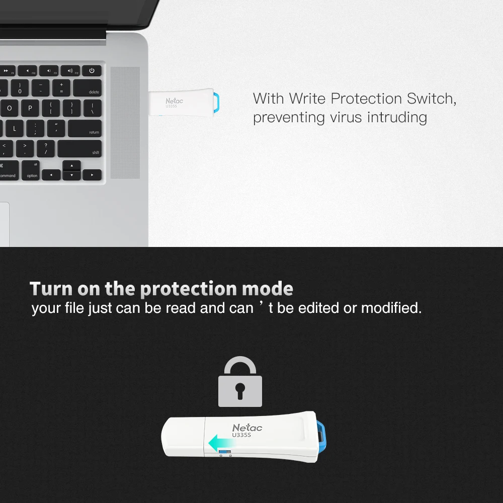 Netac U335S Write Protect Security USB Flash Drive USB 3.0 32GB 16GB White Pen Drive Plastic Memory Storage Protected Pendrive Netac U335S Write Protect Security USB Flash Drive USB 3.0 32GB 16GB White Pen Drive Plastic Memory Storage Protected Pendrive