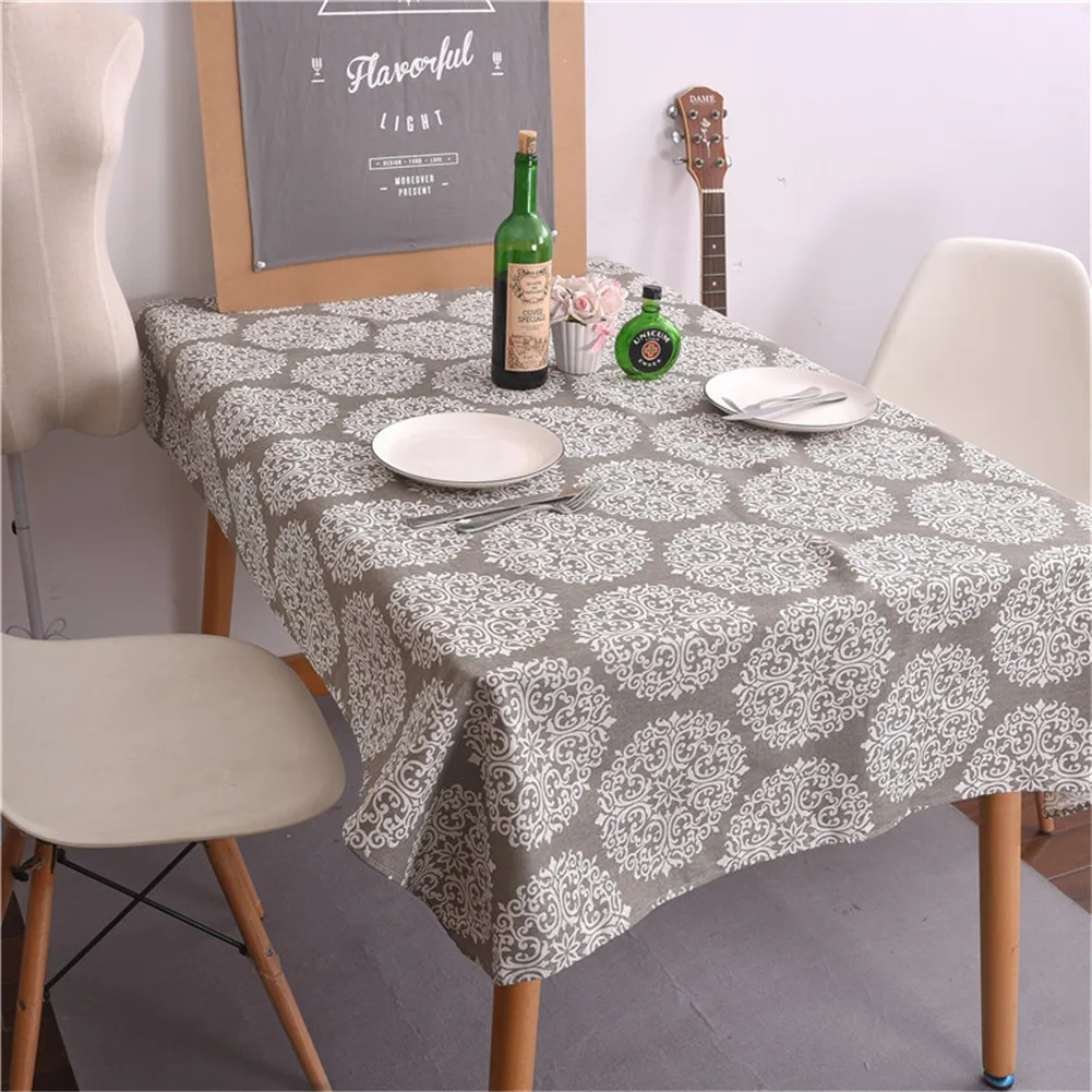 Tablecloth Cotton Linen Rural Square Tablecloths Rectangular Dinner