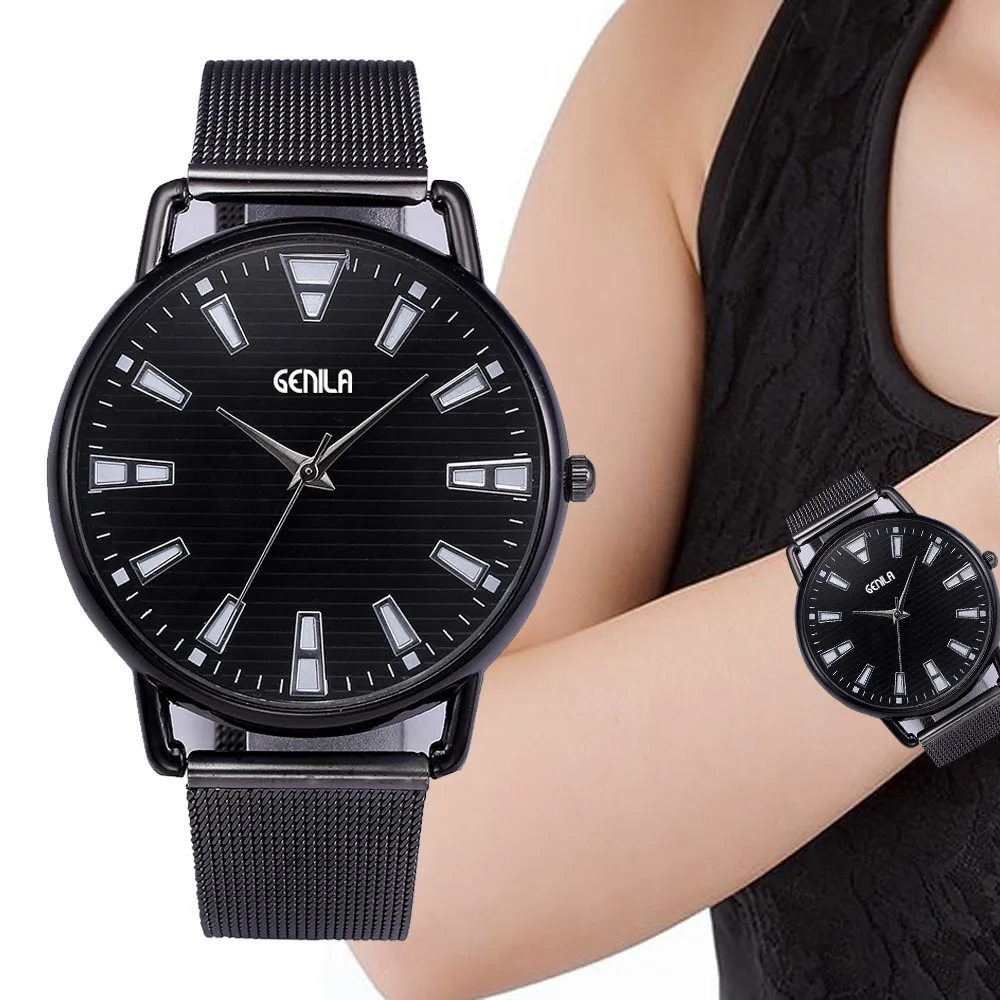 

GENILA Brand Gold Silver Casual Quartz Watch Women Mesh Stainless Steel Dress Women Watches Relogio Feminino Clock reloj mujer