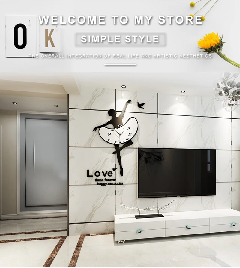 kitchen wall clock large wall clock for living room (1)