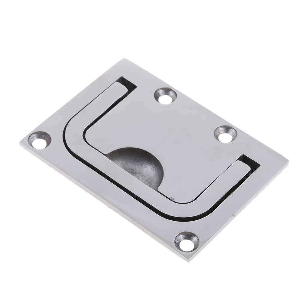 Boat Pull Hatch Latch Lift Ring Handle Flush Mount Stainless Steel Boat Parts Accessories 76 x 56mm 2.95 x 2.2 inches