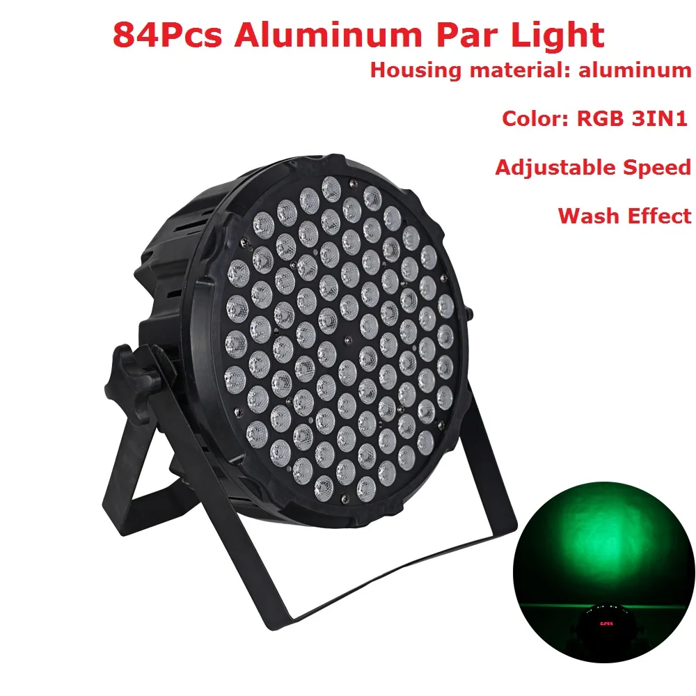 LED плоский Par 84x3W RGB 3IN1 цветное освещение стробоскоп DMX512 для атмосферы диско DJ