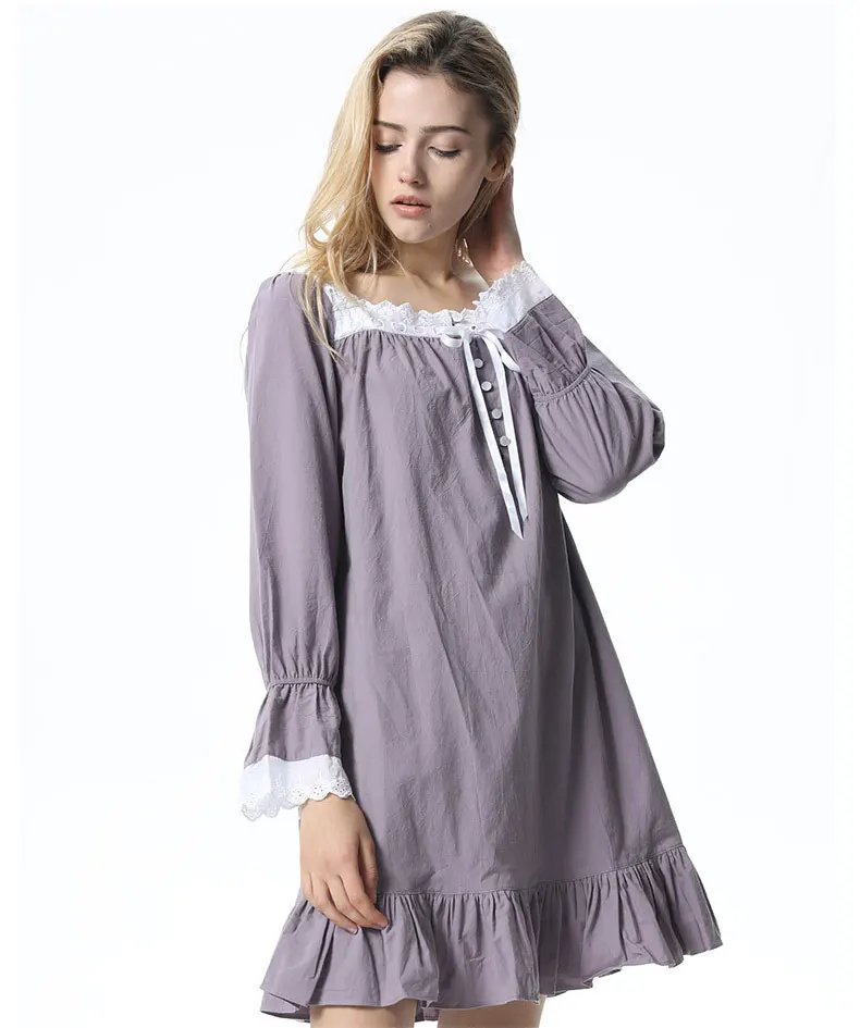 Новейшие пижамы женские хлопковые с длинными рукавами ретро-придворная Пижама женская домашняя Удобная Мода без статического электричества