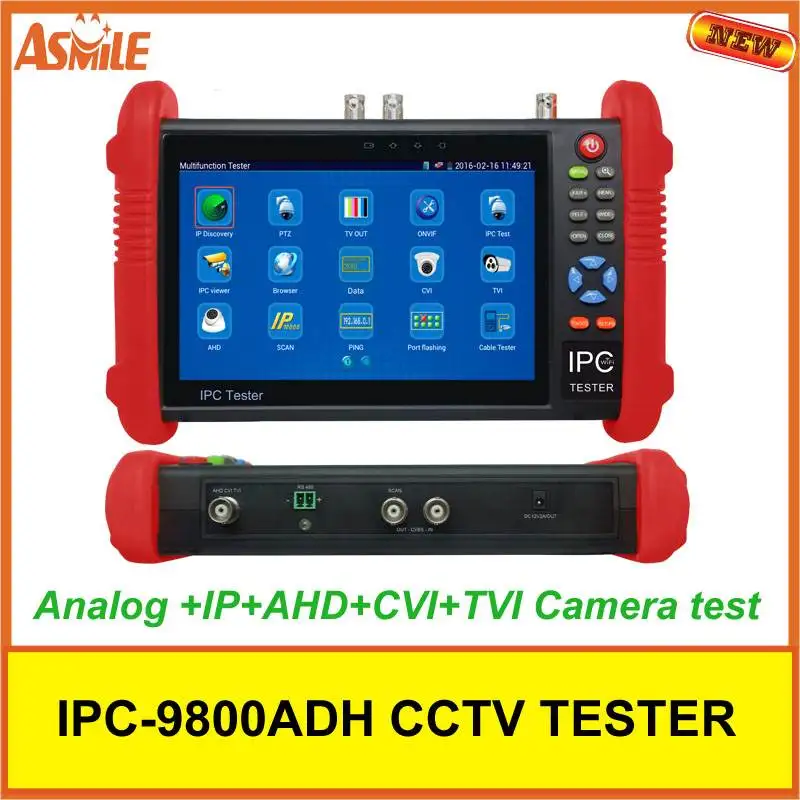 

IPC9800ADH 7" Touch Screen TVI CVI AHD CVBS IP HD 1080P Camera CCTV UTP Tester from asmile