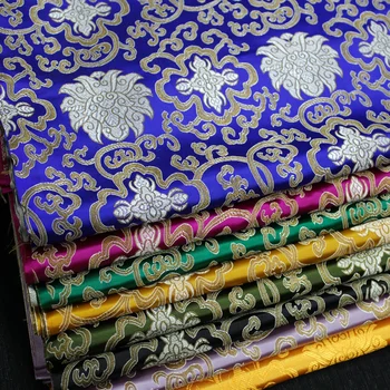 

Chinese style jacquard brocade silk fabric cheongsam dress Mongolian robe EVA dress decoration handmade crafts cloth