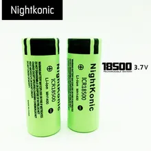 Самая Высококачественная ICR 18500(18490) Оригинальная Nightkonic 3,7 V литий-ионная аккумуляторная батарея зеленого цвета
