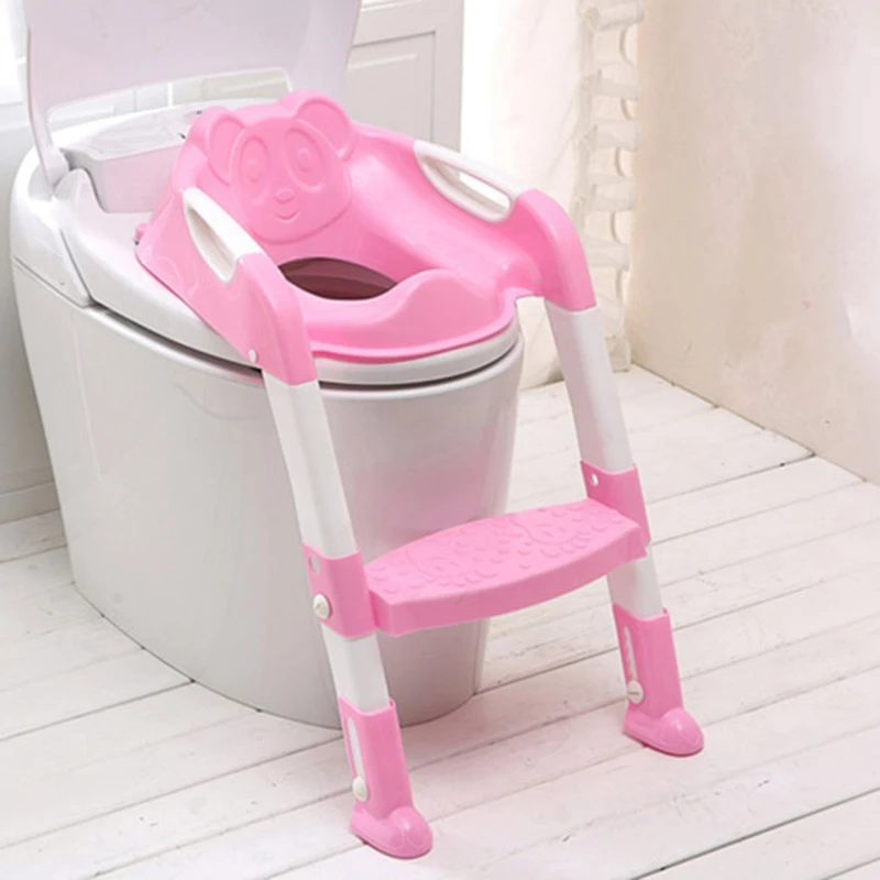 Baby Potty Training Seat Children'S Potty Baby Toilet Seat with Adjustable Ladder Infant Toilet Training Folding Seat