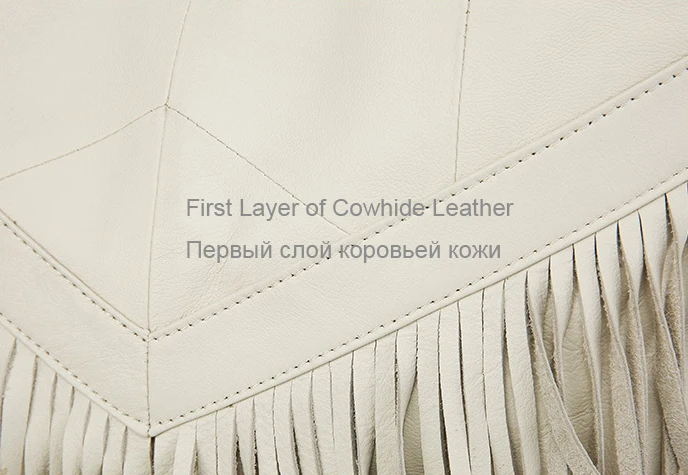 Сумка хобо из воловьей кожи с бахромой женская сумка натуральной кисточкой