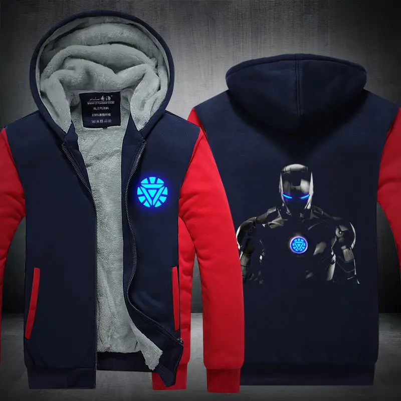 Fans Wear Winter Hoodie Zip Up Hoodies Superhero 3D Printed Hooded Iron Man Stark Cosplay Sweatshirts Fans Wear Winter Hoodie Zip Up Hoodies Superhero 3D Printed Hooded Iron Man Stark Cosplay Sweatshirts