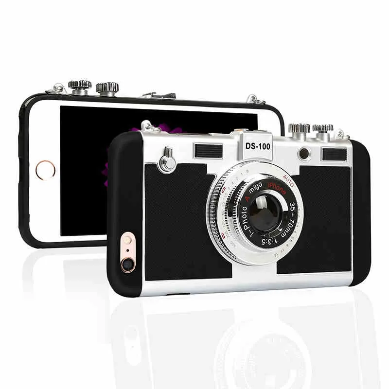 50pcs 2 in 1 Vintage 3D Camera Design Silicone