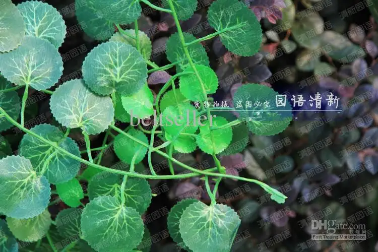  Length of 250 cm Artificial Silk begonia Simulation Climbing Vines Green Leaf Ivy Rattan for Home Decor Bar Restaurant Decoration