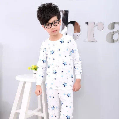 Пижамы детские пижамы детская одежда для сна для мальчиков 6 различных цветовых сочетаний хлопковые пижамы для девочек с милыми мультяшными персонажами - Цвет: 06