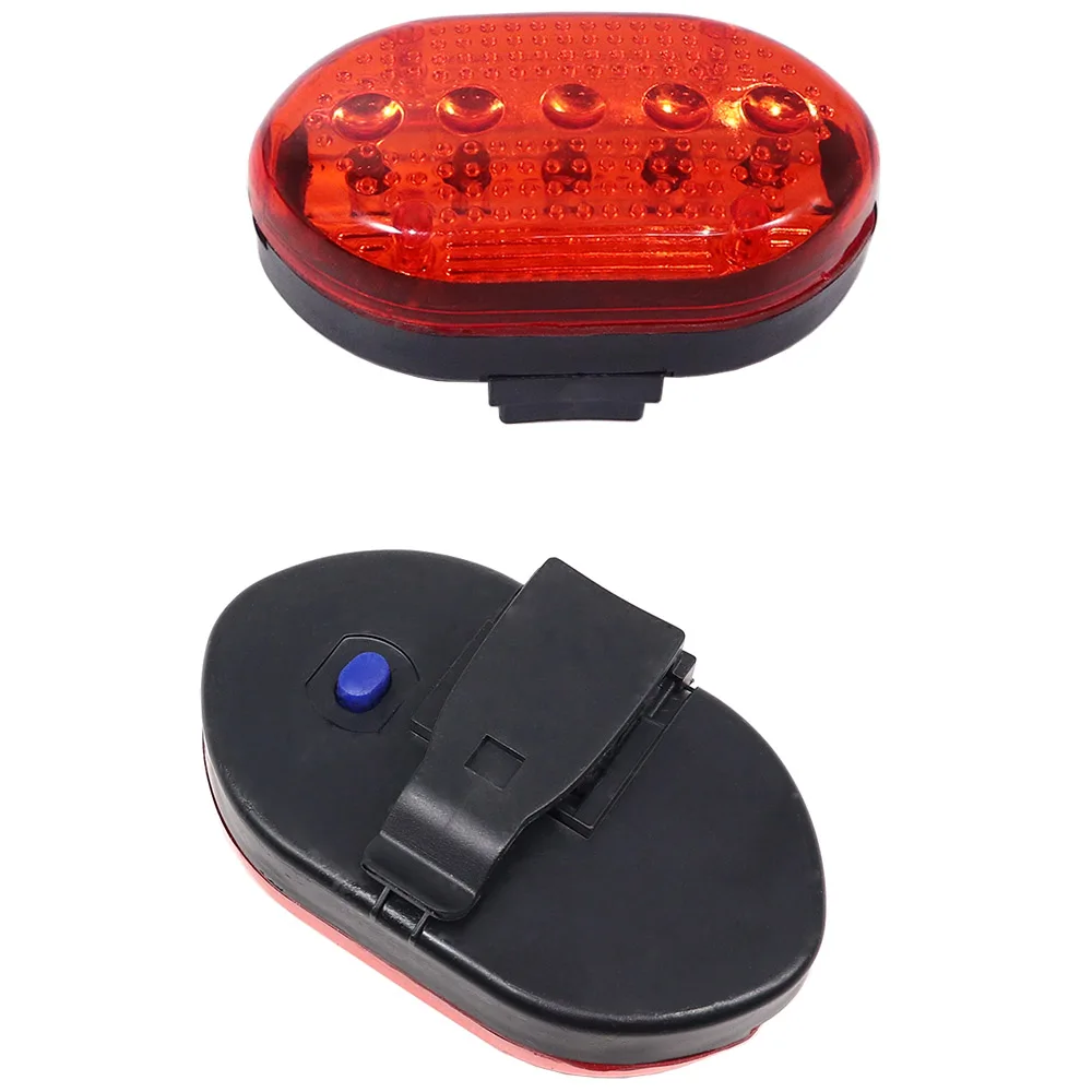 Discount Waterproof 5 LED Bike Bicycle Flashing Flashlight Rear Tail Light Lamp Mount 3