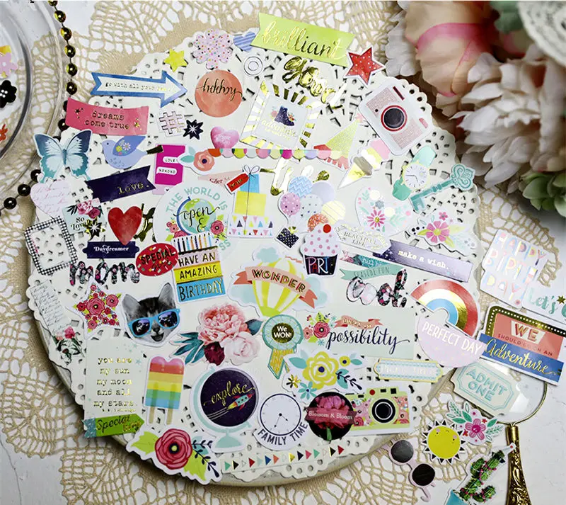 Wonder Party Cardstock Die Cut Fiol Stickers Pack for ...