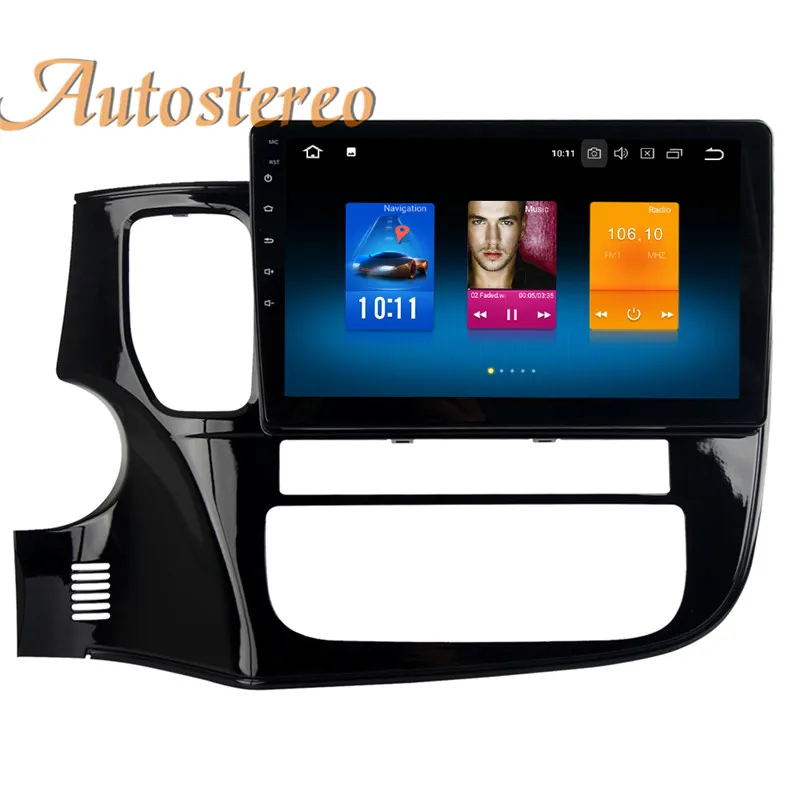 Discount Autostereo Android 9 Car GPS navigation For Mitsubishi OUTLANDER 2014 2015 2016 2017 multimedia SatNAV no DVD player head unit 5