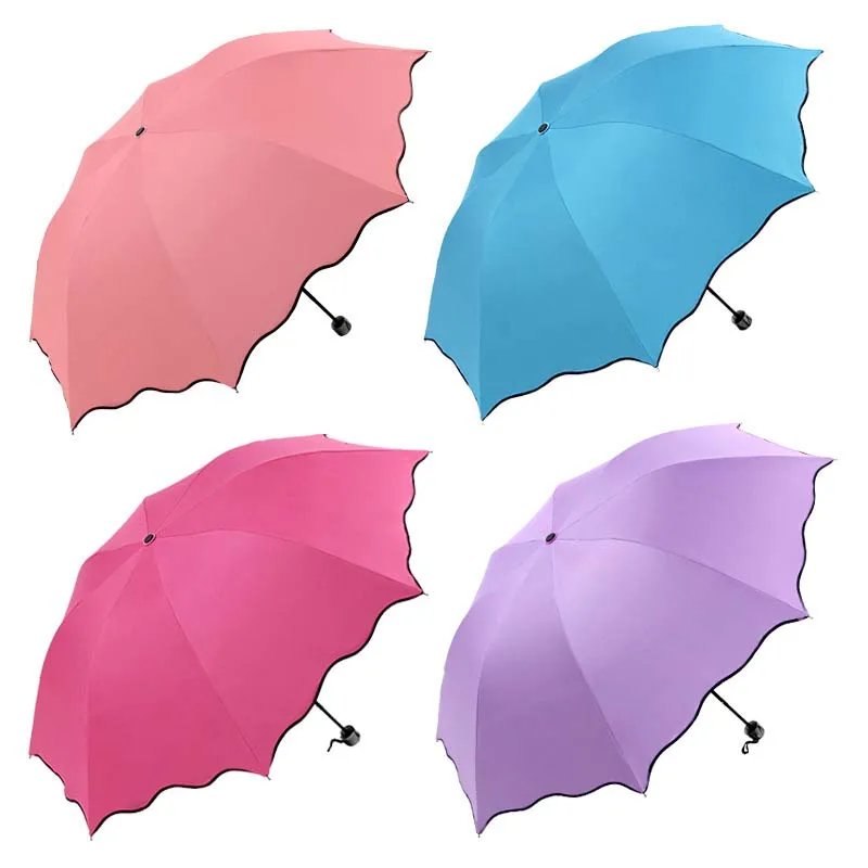 

For Women Rain Umbrella 2 Folding Female Umbrellas Handle Comfortable Strongly Brand Princess Craft Outdoor Travel