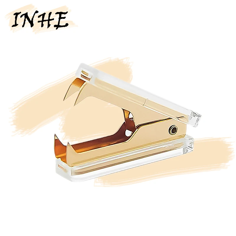 

New golden staple remover plastic Manual Nail Puller For Practical 24/6 Staple