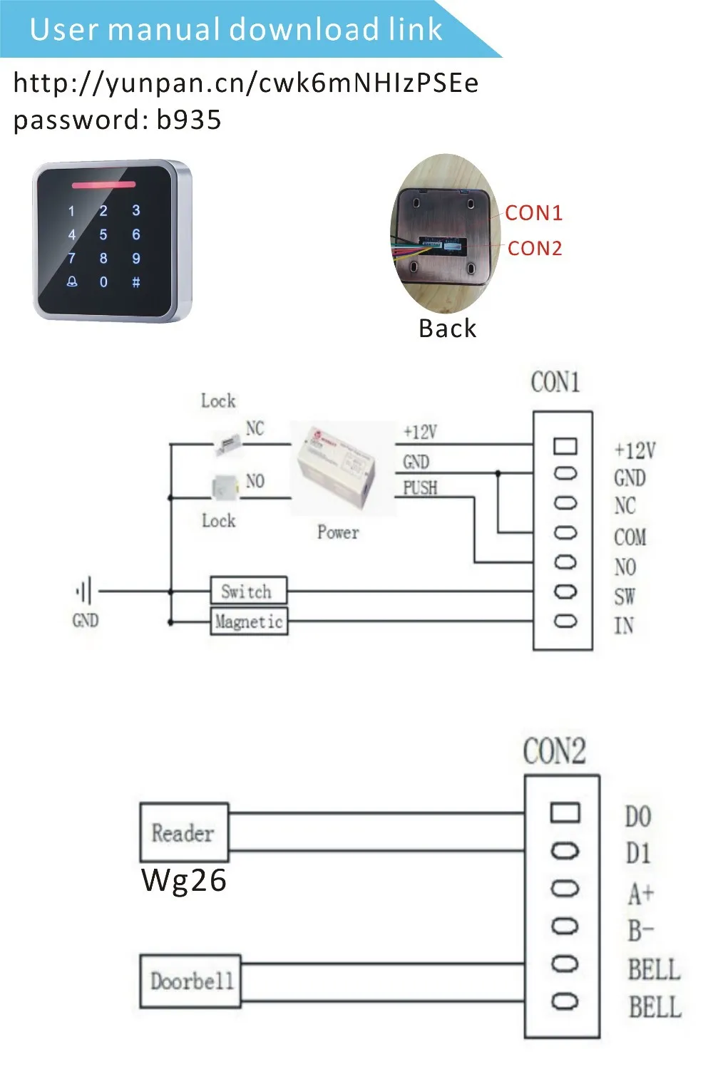 Новейшая дизайнерская металлическая чехол M5 сенсорных клавиш 125 кГц RFID+ контроль доступа к паролю системы/бесплатно отправить 10 шт. карты