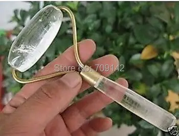 

Collectible Old Decorate NATURAL QUARTZ CRYSTAL MASSAGE WAND POWERFUL HEALING Antique Silver Hook wholesale 2pcs art