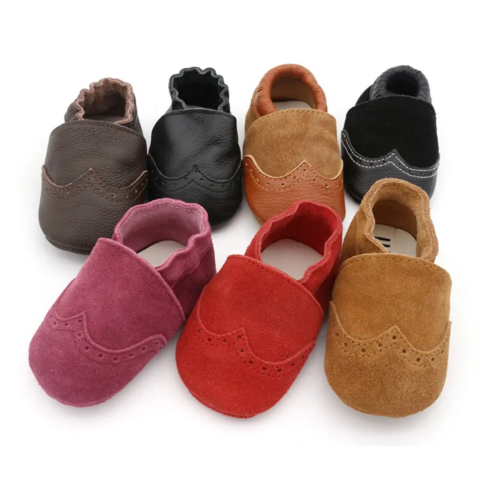 

New Genuine Leather Baby Moccasins Soft bottom Baby Shoes Chaussure Bebe newborn Suede boys girls shoes First Walkers