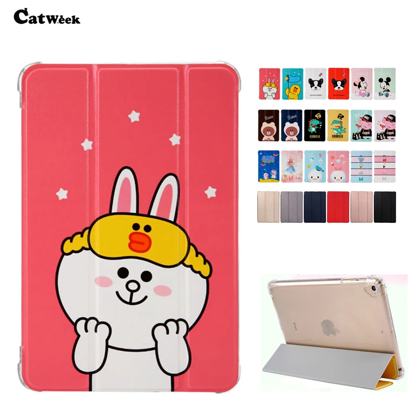 Чехол для iPad 2018 2017 PU кожаный чехол 9 7 ''тонкий цветной печати защитный Стенд