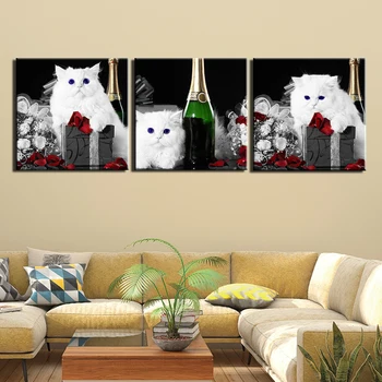 

Canvas Painting for Living Room Wall Art Prints Still life cat Paintings Pictures Artwork for Office Bedroom Wall Decorations
