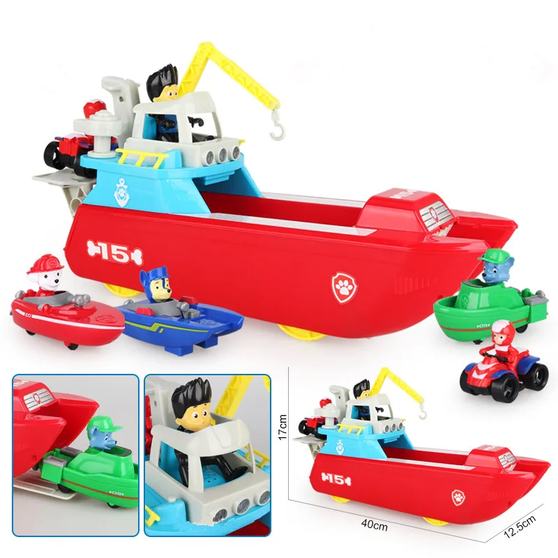 Marine Rescue Paw Patrol Dog Toys Patrol boat Yacht Ferry Rescue team Patrulla Canina Action Figures Juguetes  anime figure gift