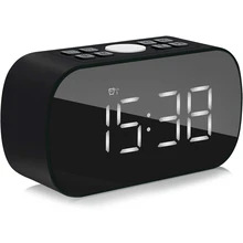Будильник Радио с беспроводной Bluetooth динамик Fm радио ночной Светильник 5 дюймов светодиодный цифровой дисплей таймер сна со повтором Func