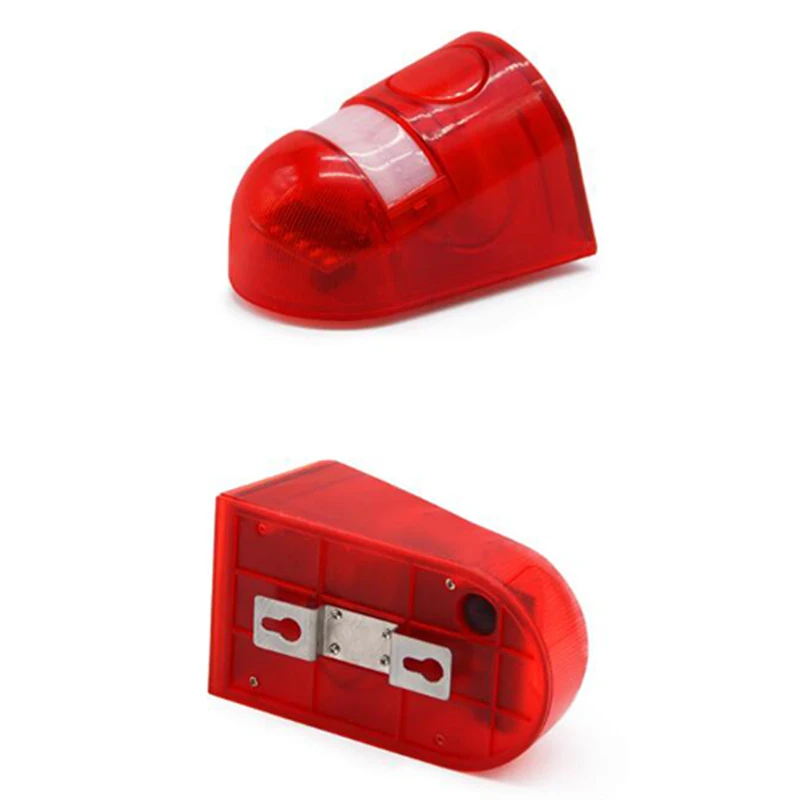 Emissor de Luz Lâmpada de Alarme Ip65 à Prova Diodo Solar Aviso 6led Luz Vermelha Dwaterproof Água Sensor Movimento Cautela Luzes Lugar Secreto Parede 110db Som 16 alarme 110db som aviso 6led luz vermelha