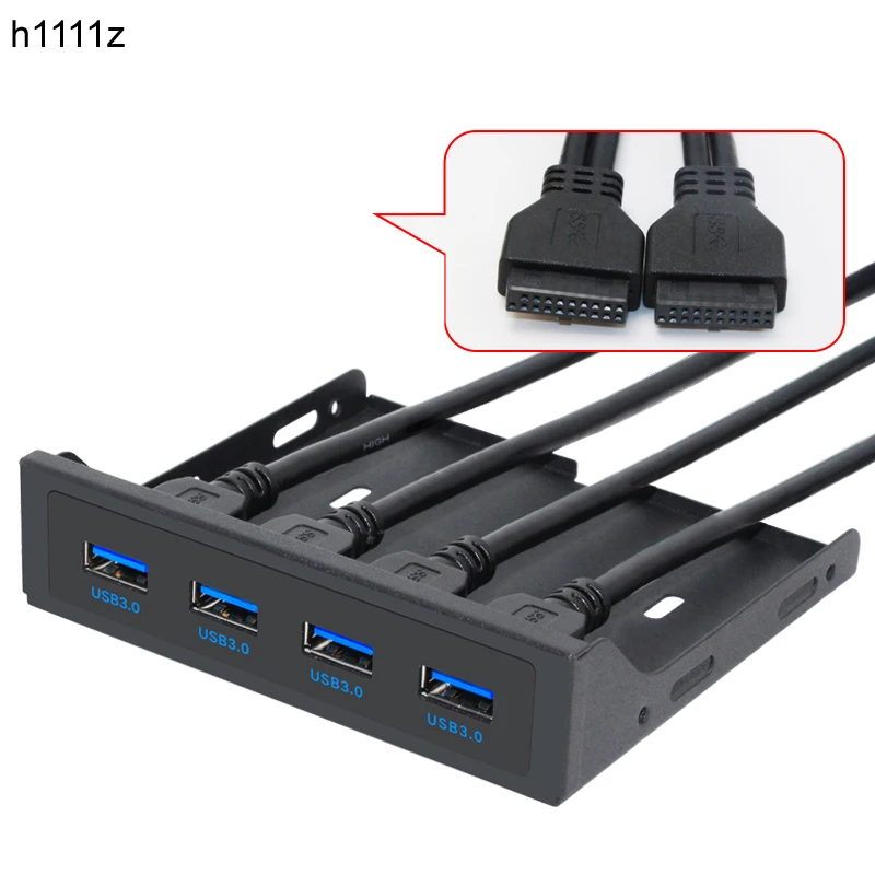 H1111Z 19+ 1 20Pin 4 порта USB 3,0 концентратор Передняя панель комбинированный кронштейн USB 3,0 концентратор адаптер для ПК настольный 3," FDD дисковый отсек