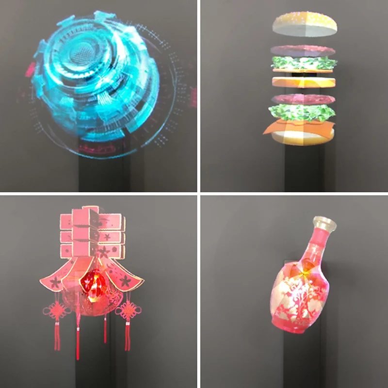 AC 100 - 240V Holographic Display LED Fan Advertising Machine Advertising Lights for Exhibition / Party Commercial Lighting