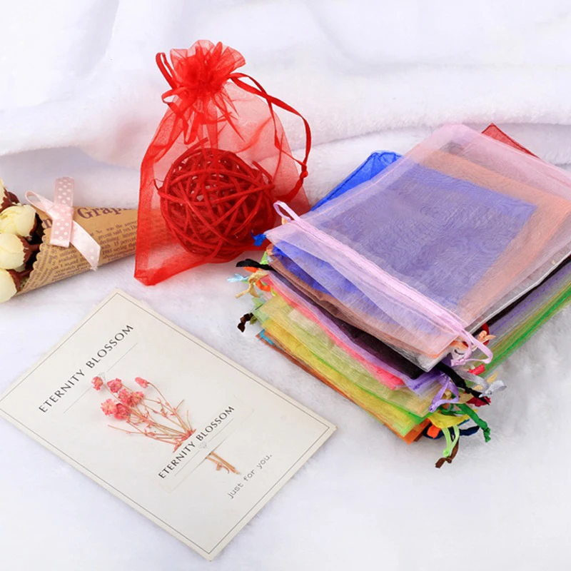 500pcs Jewelry Packaging Bags 5x7cm Organza Gift Bag Wedding Favor