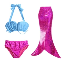 Pettigirl/купальный костюм русалки с блестками для маленьких девочек из 3 предметов, одежда для купания в пляжном стиле детский летний купальный костюм NBSR90506-17