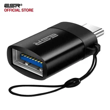 USB-C-USB-A адаптер OTG, адаптер ESR type C с брелком 5,1 K резистор для MacBook, для samsung Galaxy S8 S8+, для LG G6 G5