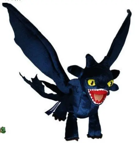 

1 Pcs Nice Soft How to Train Your Dragon Deluxe Night Fury Toothless Poseable Figure Plush Doll Toys