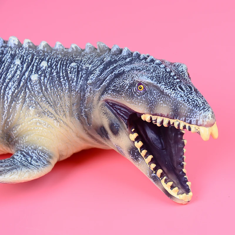 Большой Mosasaurus динозавр игрушка мягкие ПВХ Фигурки ручная роспись модель