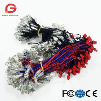 

20PCS 5/12V illuminated light bulb Cable with 2.8/6.3mm quick 2pin connector to USB encoder for Arcade joystick DIY /LED Button