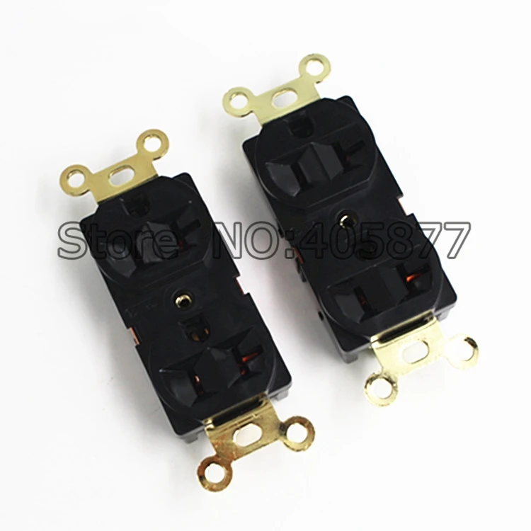 2 шт. высококачественные позолоченные розетки питания AC US|outlet socket|wall outlet socketsocket